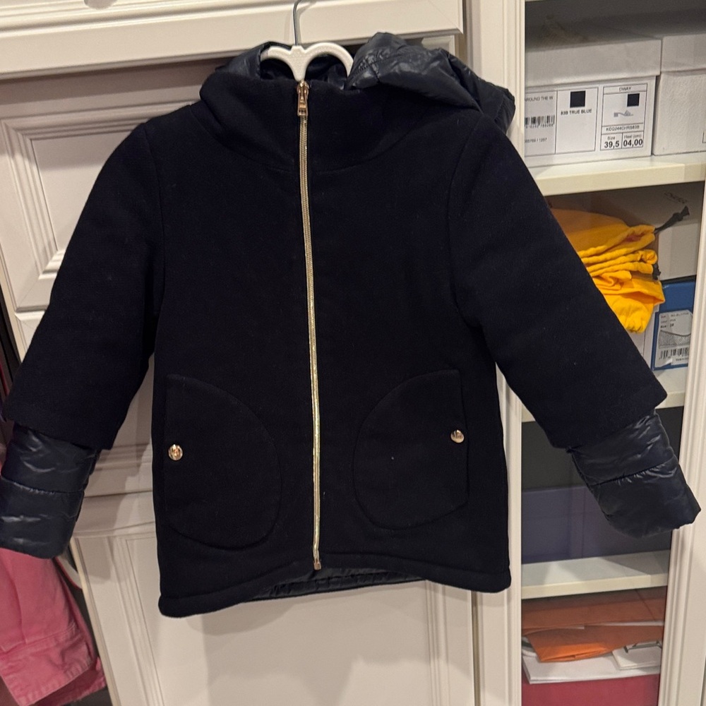 Herno designer girls Black Hooded Jacket